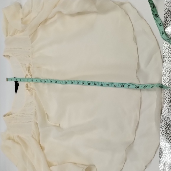 Jack by BB Dakota Sheer Cream Boho Top Size Large - Picture 9 of 11